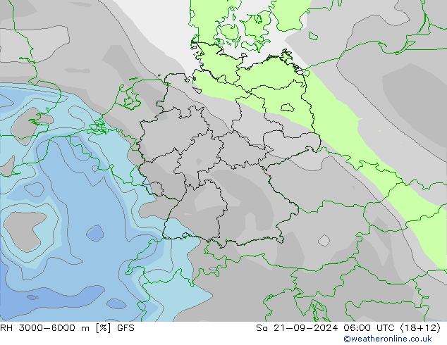 RH 3000-6000 m GFS September 2024