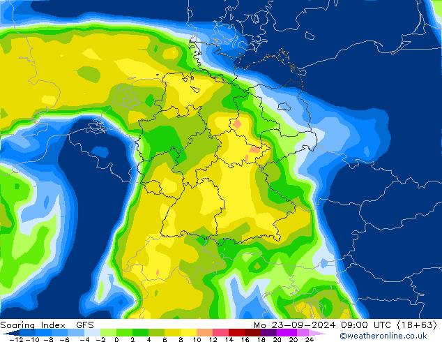 Soaring Index GFS ma 23.09.2024 09 UTC