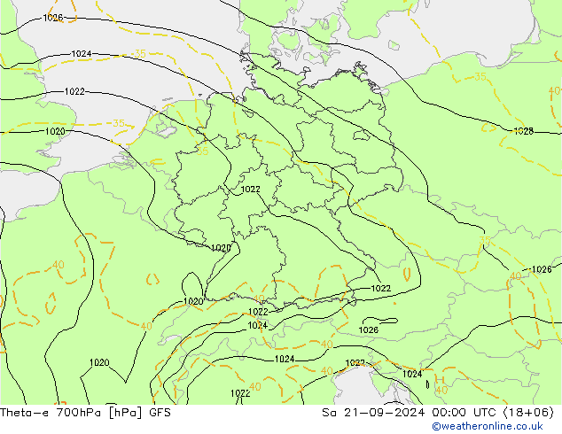 Theta-e 700hPa GFS Eylül 2024