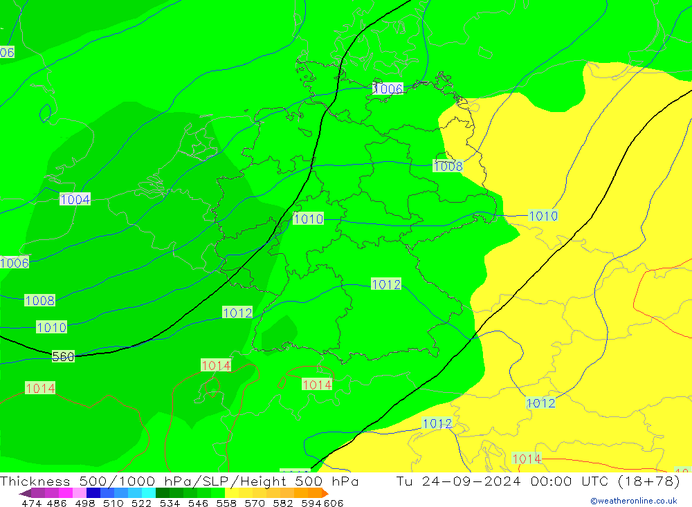 Thck 500-1000hPa GFS Setembro 2024