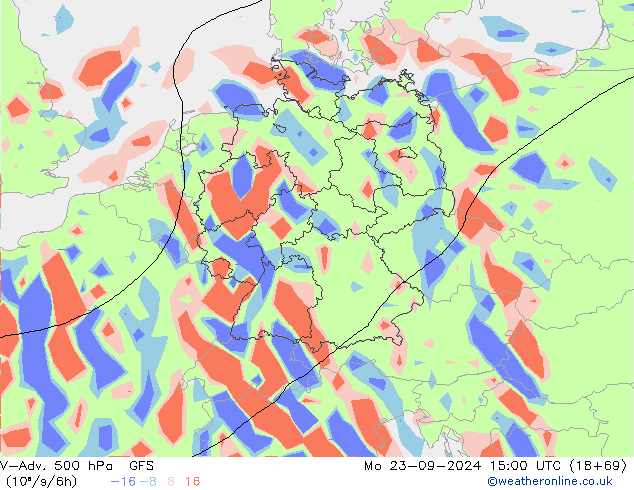 V-Adv. 500 hPa GFS Pzt 23.09.2024 15 UTC