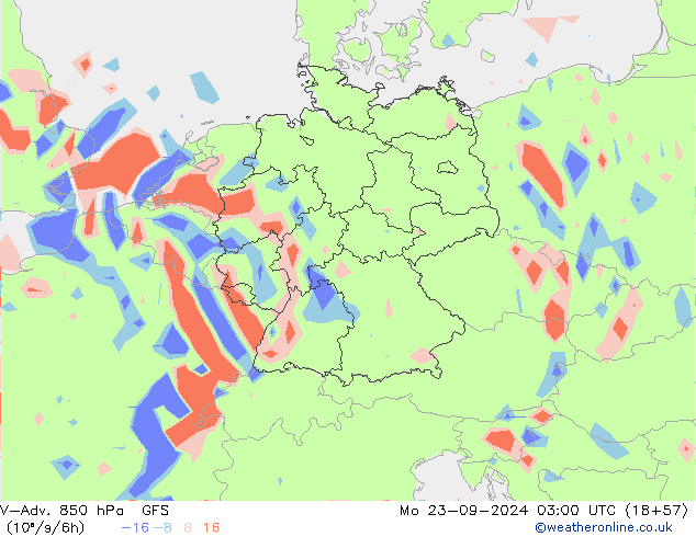 V-Adv. 850 hPa GFS Mo 23.09.2024 03 UTC