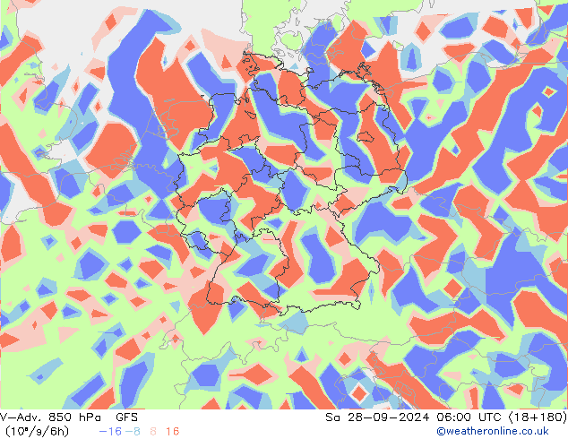 V-Adv. 850 hPa GFS Sa 28.09.2024 06 UTC