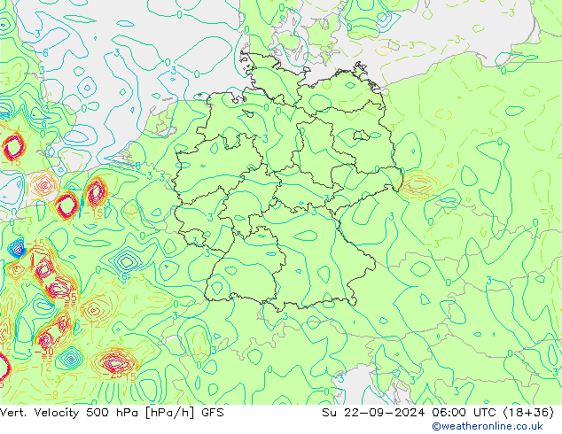 Vert. Velocity 500 hPa GFS Su 22.09.2024 06 UTC