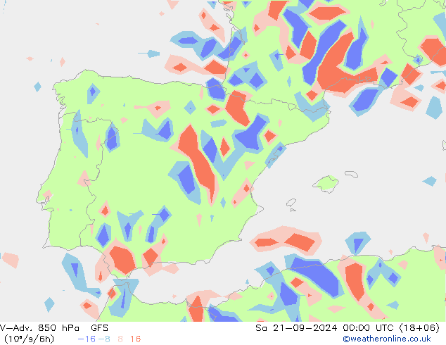 V-Adv. 850 hPa GFS Sa 21.09.2024 00 UTC