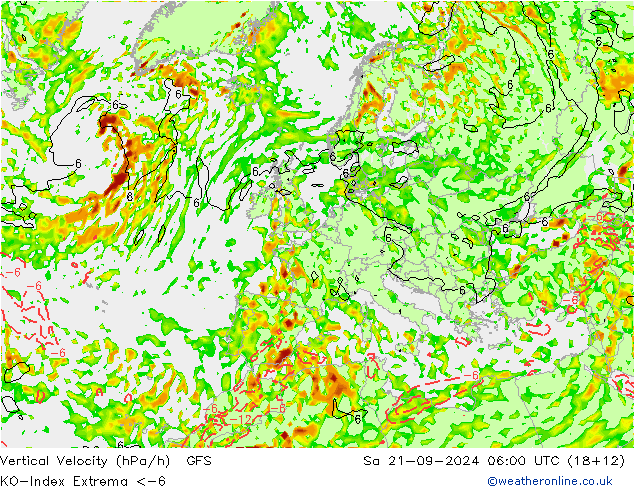 Convection-Index GFS sáb 21.09.2024 06 UTC