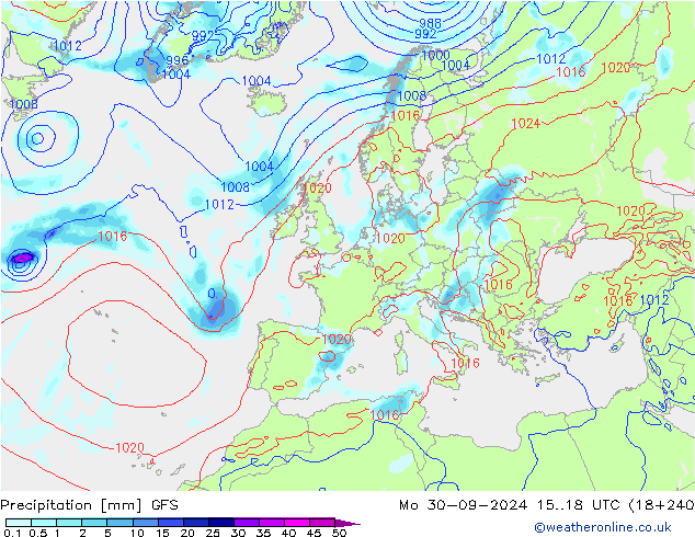 precipitação GFS Seg 30.09.2024 18 UTC