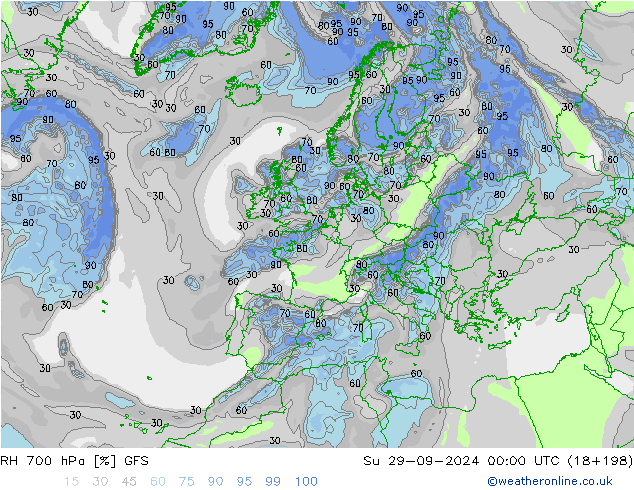 RH 700 hPa GFS So 29.09.2024 00 UTC