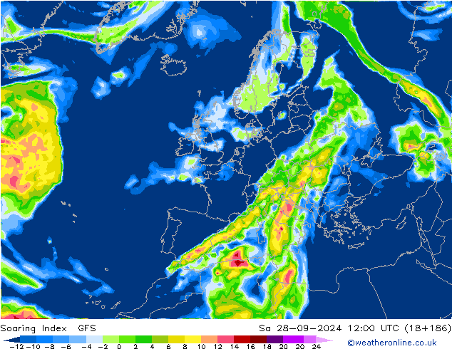 Soaring Index GFS So 28.09.2024 12 UTC