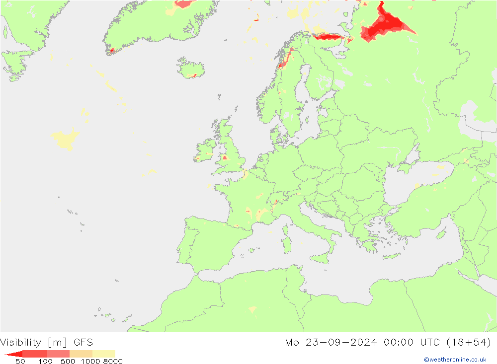 Zicht GFS ma 23.09.2024 00 UTC