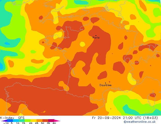 K-Index GFS Setembro 2024