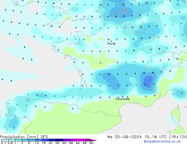 opad GFS śro. 25.09.2024 18 UTC