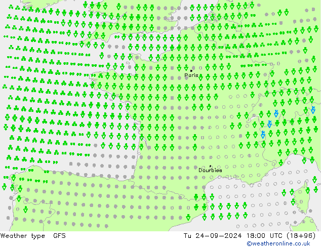 вид осадков GFS вт 24.09.2024 18 UTC