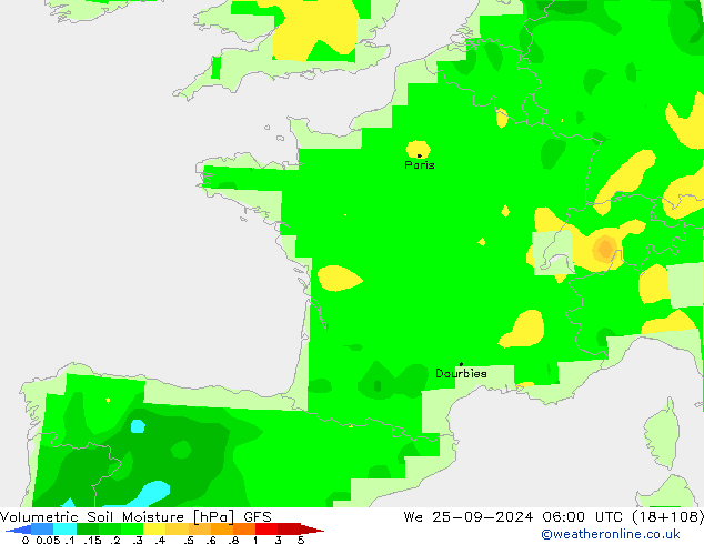 Hacimsel Toprak Nemi GFS Çar 25.09.2024 06 UTC