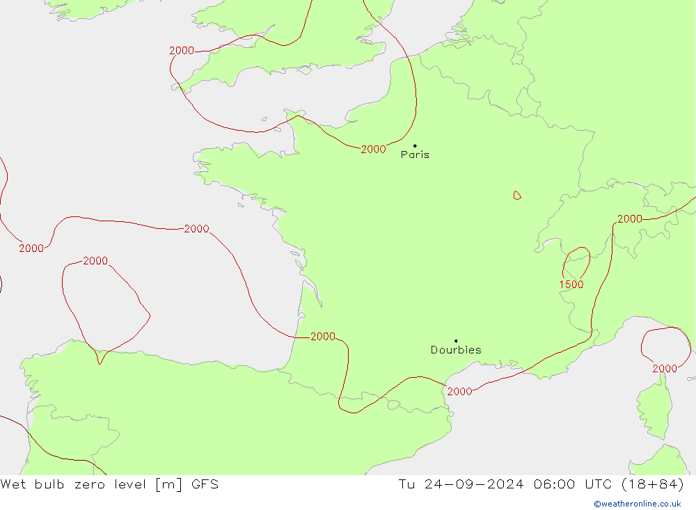 Theta-W Sıfır Seviyesi GFS Sa 24.09.2024 06 UTC