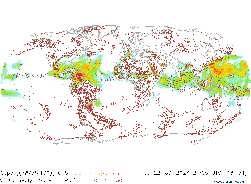 Cape GFS Ne 22.09.2024 21 UTC