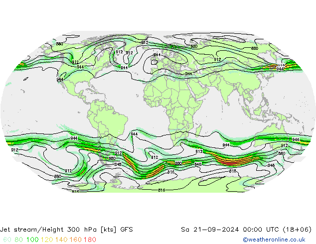 Straalstroom GFS za 21.09.2024 00 UTC