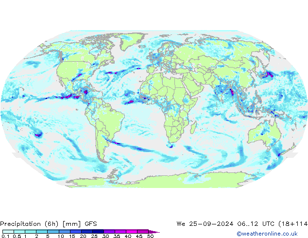 Z500/Regen(+SLP)/Z850 GFS wo 25.09.2024 12 UTC