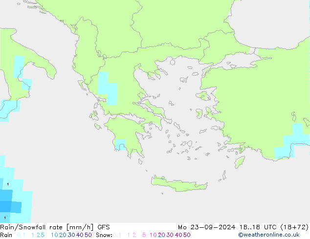 Rain/Snowfall rate GFS September 2024