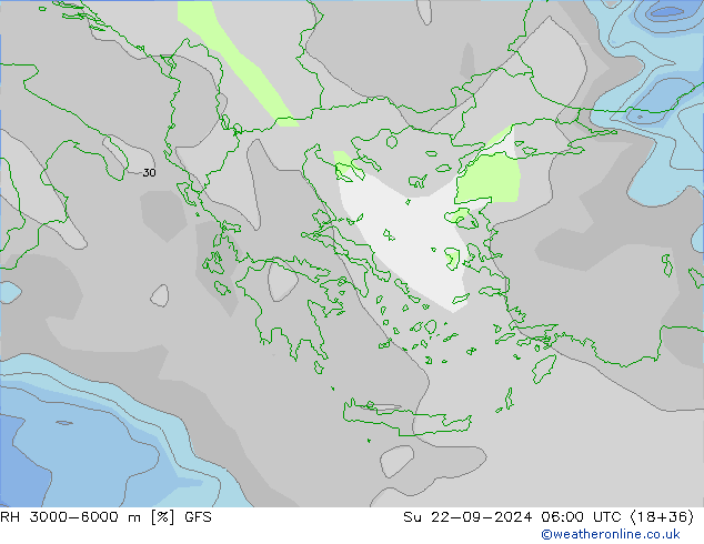 RH 3000-6000 m GFS So 22.09.2024 06 UTC