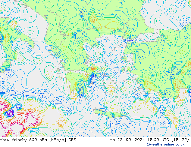 Vert. Velocity 500 hPa GFS Settembre 2024