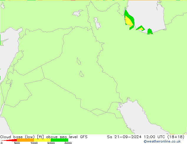 Cloud base (low) GFS Sa 21.09.2024 12 UTC