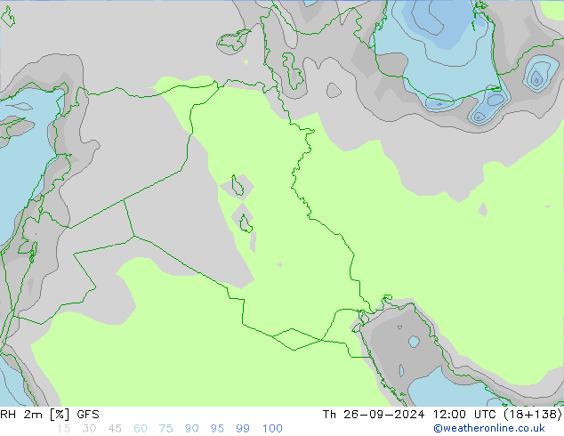 RH 2m GFS  26.09.2024 12 UTC