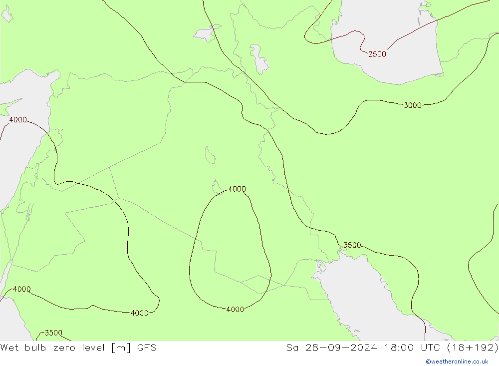 Wet bulb zero level GFS September 2024