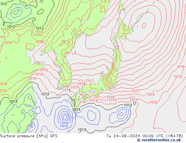 GFS: Di 24.09.2024 00 UTC