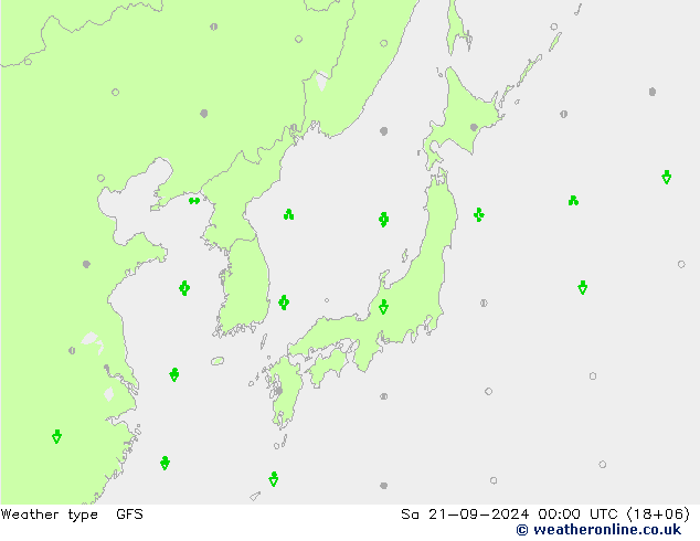 Weather type GFS Sa 21.09.2024 00 UTC