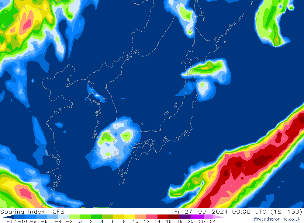 Soaring Index GFS ven 27.09.2024 00 UTC