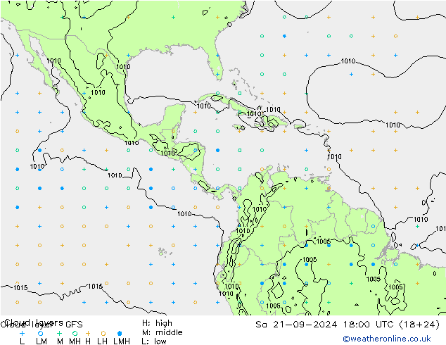 Cloud layer GFS  21.09.2024 18 UTC