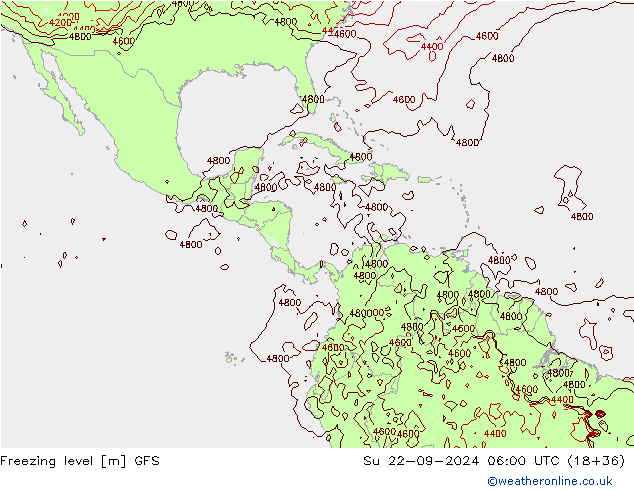 Donma Seviyesi GFS Paz 22.09.2024 06 UTC