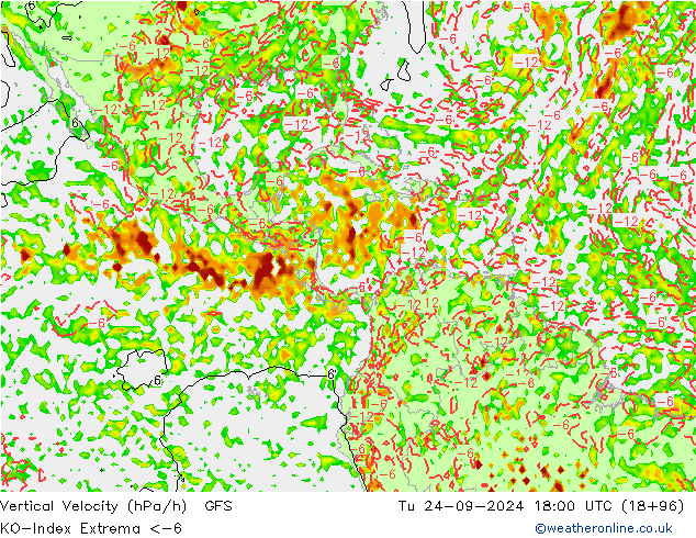 Convection-Index GFS Tu 24.09.2024 18 UTC