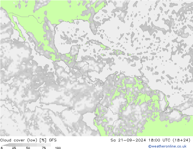 Bewolking (Laag) GFS za 21.09.2024 18 UTC