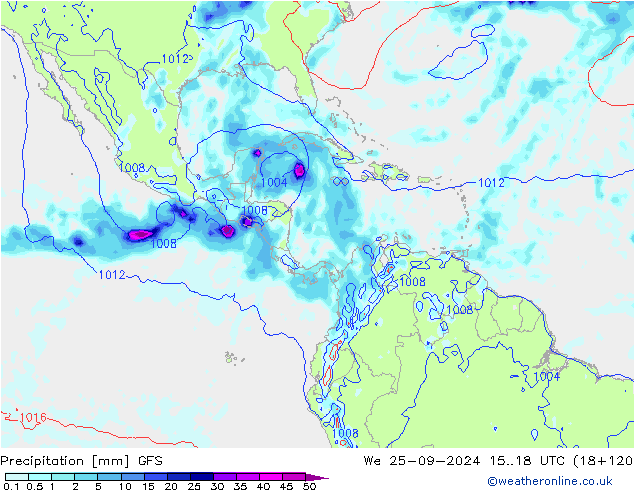 осадки GFS ср 25.09.2024 18 UTC