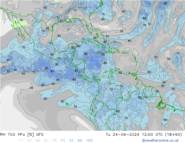 RV 700 hPa GFS di 24.09.2024 12 UTC