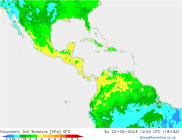 Volumetric Soil Moisture GFS dim 22.09.2024 12 UTC