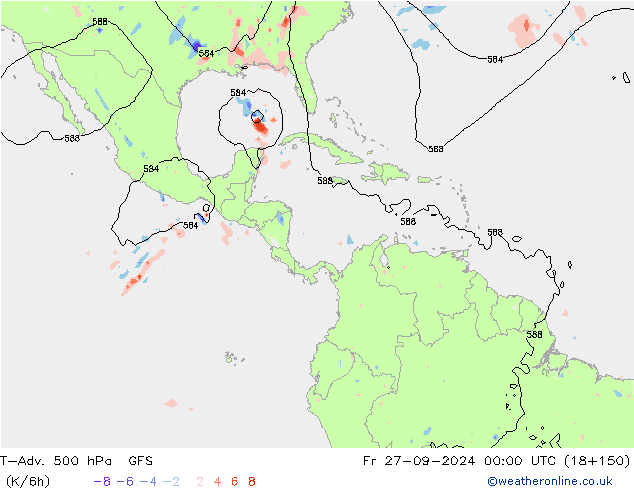 T-Adv. 500 hPa GFS vie 27.09.2024 00 UTC