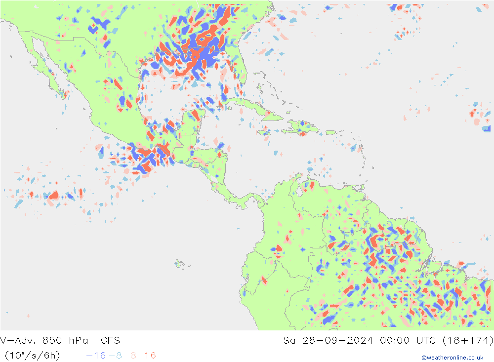 V-Adv. 850 hPa GFS za 28.09.2024 00 UTC