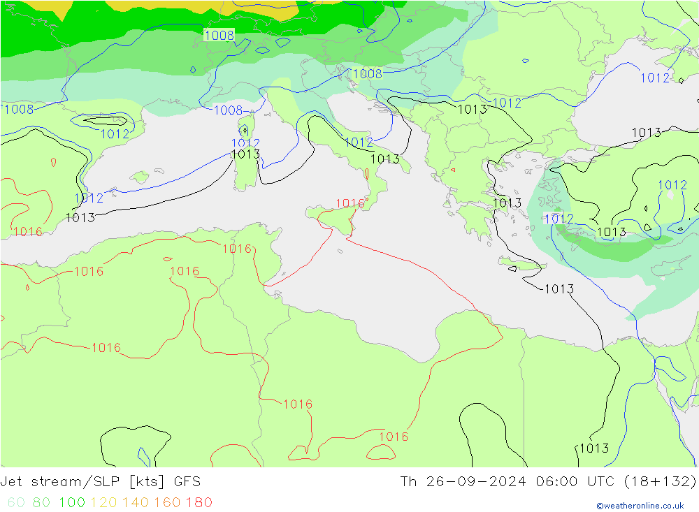 Courant-jet GFS jeu 26.09.2024 06 UTC