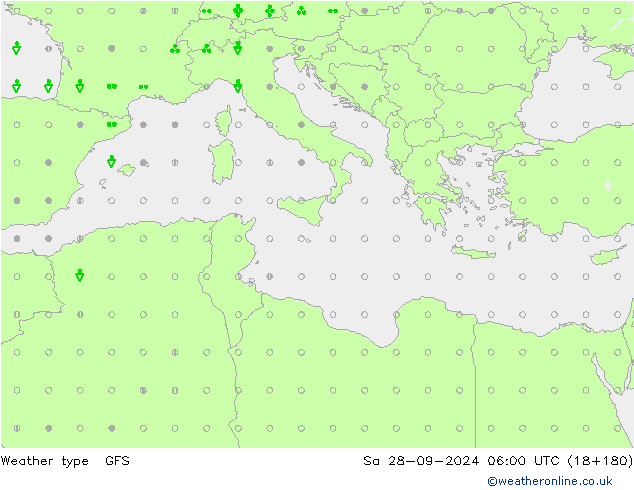 Weather type GFS Sa 28.09.2024 06 UTC