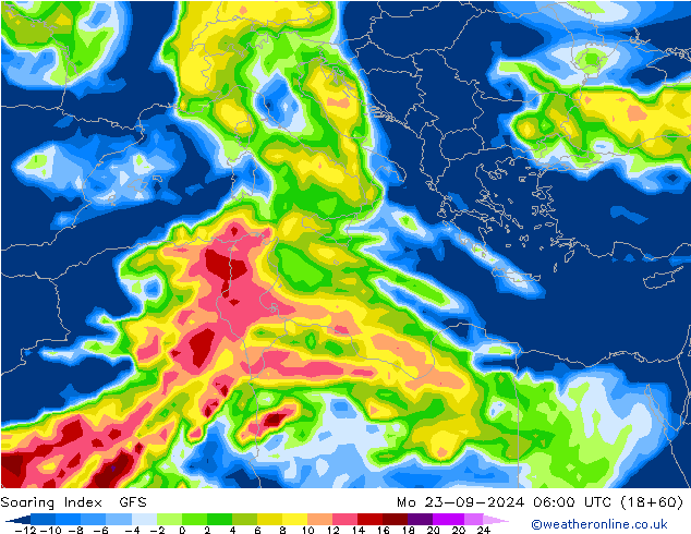 Soaring Index GFS  23.09.2024 06 UTC