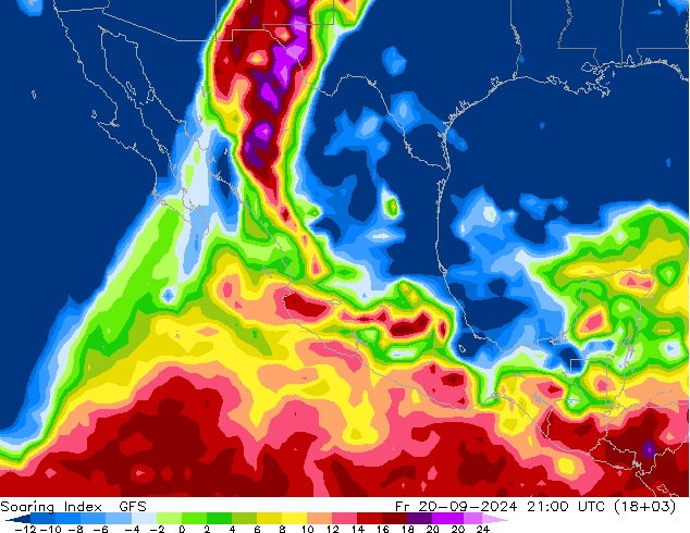 Soaring Index GFS Fr 20.09.2024 21 UTC