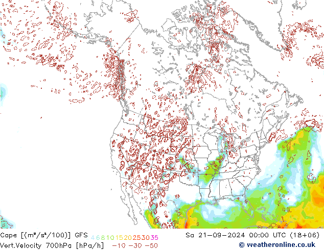 Cape GFS Sa 21.09.2024 00 UTC