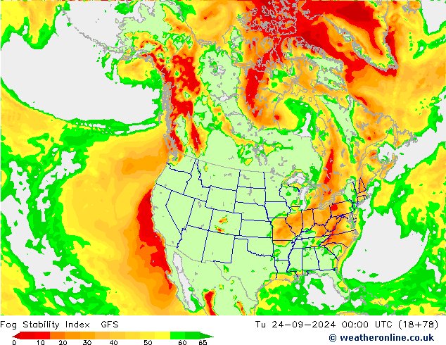 Fog Stability Index GFS September 2024