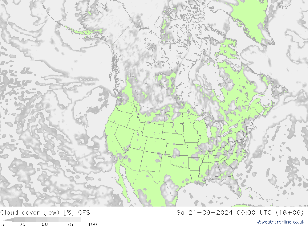 云 (低) GFS 星期六 21.09.2024 00 UTC