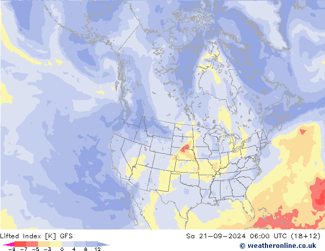 Lifted Index GFS Setembro 2024