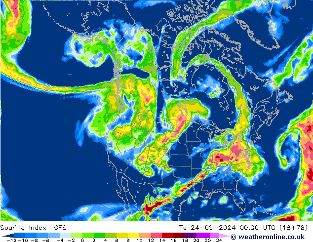 Soaring Index GFS Di 24.09.2024 00 UTC