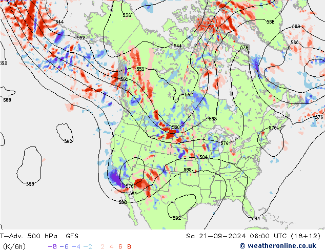 T-Adv. 500 hPa GFS Cts 21.09.2024 06 UTC